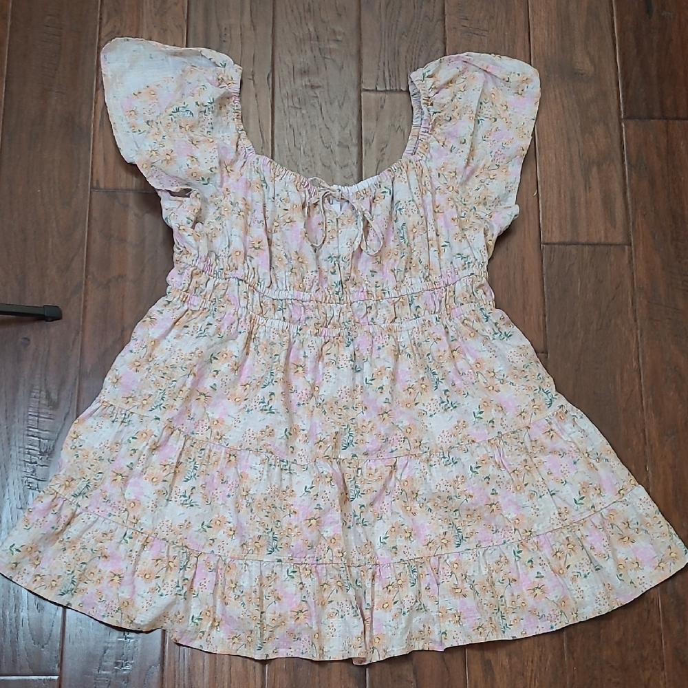 Arizona Jean Company Pink Floral Mini Dress